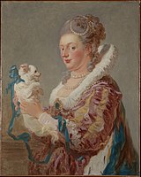 The Woman With A Dog,[23] after 1760, found in The Metropolitan Museum of Art