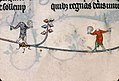 Combatants carrying their heads, Breviary of Verdun, Summer