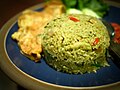Rice fried with green curry