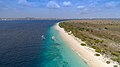 Aerial view of Klein Bonaire beach