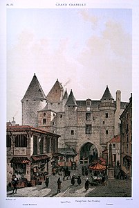 The Grand Châtelet from rue Saint-Denis (1800)