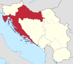 Location of Croatia in Yugoslavia