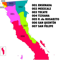 Map of the Municipalities of Baja California