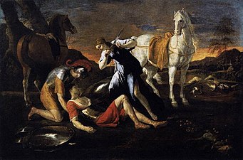 Classicism: Tancred and Herminia by Nicolas Poussin (1649)