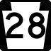 Pennsylvania Route 28 marker
