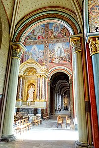Abbey of Abbey of Saint-Germain-des-Prés with colored decoration (since 2012)