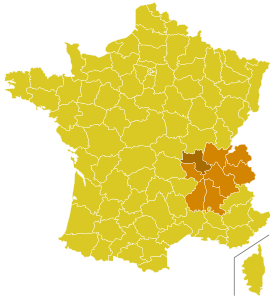Karte der Kirchenprovinz Lyon