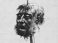 A sketch of a head impaled on a pike, included in a letter to Ronald Fuller dated 1924
