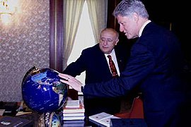 President Demirel meets with the President of America