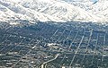Aerial photo of downtown Salt Lake City showing the grid, 2011