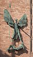 St Michael's Victory over the Devil, a 1958 sculpture by Jacob Epstein on the wall of the new Coventry Cathedral, England