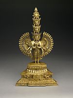 Thousand-armed Avalokiteśvara bronze statue from Tibet, circa 1750. Birmingham Museum of Art