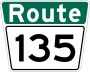 Route 135 marker