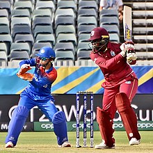 Kirby batting for the West Indies during the 2020 ICC Women's T20 World Cup