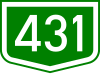 Main road 431 shield