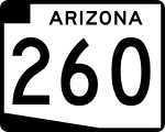 Straßenschild der Arizona State Route 260