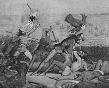 Illustration of mediaeval warriors fighting