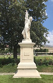 Cassandra puts herself under the protection of Pallas, Aimé Millet (1819–1891), Tuileries Garden, Paris