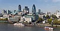 Image 8 City of London Photo credit: David Iliff The City of London skyline as viewed toward the northwest from the top floor viewing platform of London City Hall on the southern side of the River Thames. Not to be confused with the London metropolitan area, the City covers 1.12 sq mi (2.90 km2) and, along with Westminster is the historic core of London around which the modern conurbation grew. More featured pictures