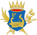 Coat of arms of the former Kingdom of Illyria featuring an Eastern crown