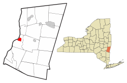 Location of Hudson, New York
