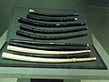 Curved cornetts from the Cité de la Musique, Philharmonie de Paris. Black cornets (wood covered with leather or black parchment) and ivory cornets.