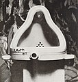 Marcel Duchamp, Fountain, 1917, Duchamp introduces his Readymades, as an example of Dada and Anti-art. Photograph by Alfred Stieglitz