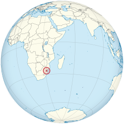 Location of Eswatini (red)
