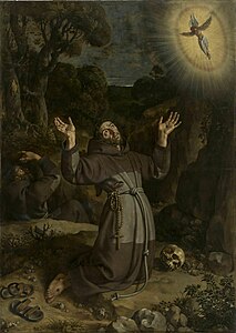 St Francis of Assisi receiving the stigmata