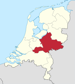 Karte: Provinz Gelderland in den Niederlanden