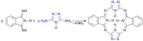 Bildung eines Triazolohemiporphyrazins aus Guanazol