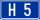 Slovenian H5 expressway shield