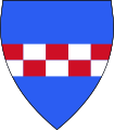 Incorrect version of the Coat of Arms of the House of Hauteville (fess instead of bend)