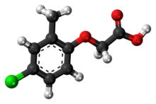 Ball-and-stick model of the MCPA molecule