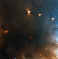 A small region of NGC 1333 taken by Hubble Space Telescope.[11]