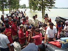Rescue and relief work during the Odisha Flood of 2009