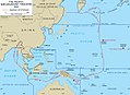 Pacific War Theater Areas map 1942