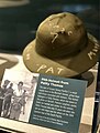 Patty Thomas's Pith helmet from 1944 at The National WWII Museum. I was given to her by troops of Group Pacific 7, a naval supply base in the Naval Base Marshall Islands.
