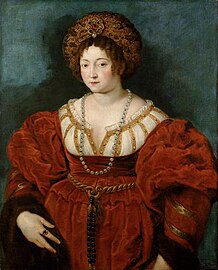Rubens' copy of Titian's Isabella d'Este in Red