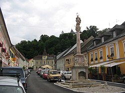 Main square with plague column
