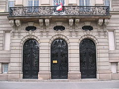 Portal of Hôtel des impôts, Strasbourg (former ministries of Alsace-Lorraine, built 1899–1902)