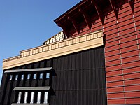 Exterior detail of the museum building.