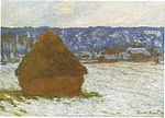 Wheatstack (Snow Effect, Overcast day),[35] 1890–91. Oil on canvas. Art Institute of Chicago. W1281