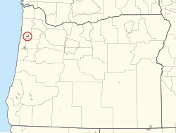 Location of Grand Ronde Community within Oregon