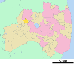 Location of Aizubange in Fukushima Prefecture