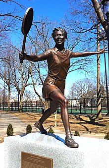 Bronze statue of Althea Gibson