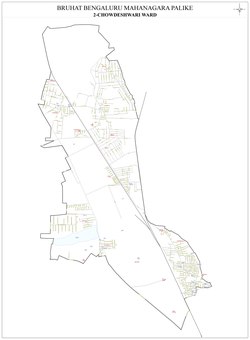 Chowdeshwari Ward Map 2009-2022 (2009 delimitation)