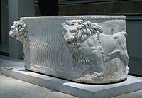 Roman sarcophagus, formerly at Carinhall, now in the Neues Museum, Berlin