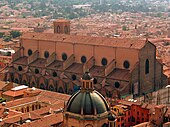 Basilika San Petronio in Bologna, die größte gotische Backsteinkirche der Welt