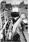 Die Rakow 1983 im Hafen von Wismar